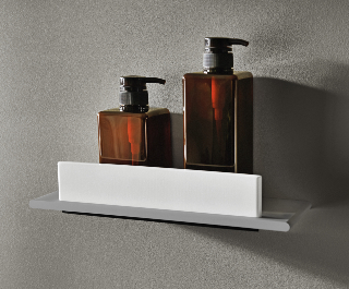 Wall Mounted Glass Shelf with Stainless Steel Brackets Corner Shower Shelf  - China Bathroom Shelves, Tempered Glass Shelf