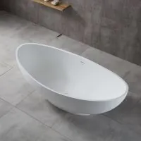 Luxe Perth 1600 Moon freestanding Solid Surface Matt Bath  - 1