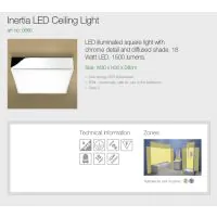 HIB Inertia Ceiling Light LED illuminated square chrome light - 1