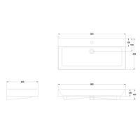 Shoreditch Frame 1000mm One Tap Hole Basin - 0