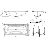 Verde 180cm x 75cm Bath - 2