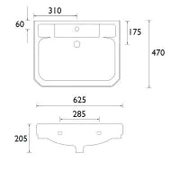 Hatton 630mm Basin 1TH - 0