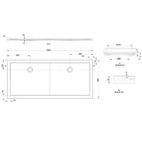 Rectangle 2000 x 1000 x 35mm (two wastes) - 1