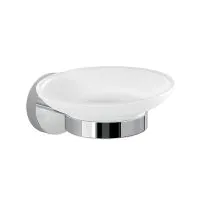 Bathroom Origins Eros Soap Dish w/ Frosted glass in Chrome - 0