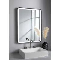 HIX Mirror With Light - Matt Black - 1