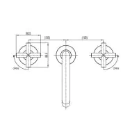 Crosswater MPRO Crosshead Basin 3 Hole Set -Stainless Steel - 1