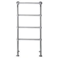 1195 X 500mm Traditional Chrome Heated Towel Rail Floor Standing - 0