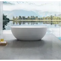 Luxe Stirling 1700 Oval Freestanding Solid Surface Bath  - 0