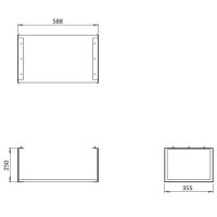 Mada Wall Mounted Rectangular Shelf & Frame Sage Green - 0