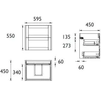 Lynton 600mm Wall Hung Dove Grey - 0