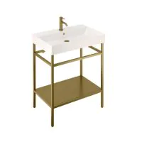 Frame Brushed Brass Stand For 700mm Basin - 0