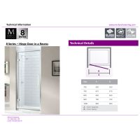 Merlyn 8 Series 760mm Hinged Shower Door - 2