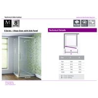 Merlyn 8 Series 760mm Hinged Shower Door - 1