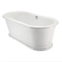 Burlington London 1800 x 850mm Round Freestanding Roll Top Bath - 1