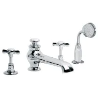 Lefroy Brooks Classic 4 Hole Bath Shower Set - (choose finish) - 0