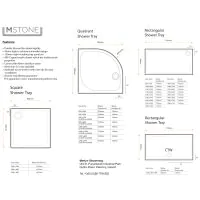 Merlyn MStone 1500 x 800mm Rectangular Shower Tray Including Chrome Fast Flow Waste - 1