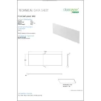 ClearGreen Lucite Front bath panel 1600mm for Bathroom - 1