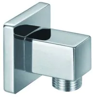 Chrome Square Shower Wall Mounted Outlet Elbow - Chrome - 0