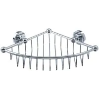 Heritage Corner Wire Basket - Chrome - 0