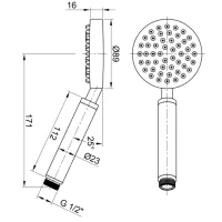 Just Taps Inox Shower Handle - 1