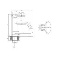 Crosswater MPRO Monobloc Basin Mixer Slate - 0