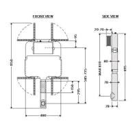 Bali Concealed Cistern for Back to Wall WC: Adjustable Flush - 1