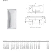 Bette Set 1600 X 700mm White Steel Shower Bath - 1