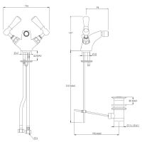 Lefroy Brooks Classic Monobloc Bidet Mixer With Pop Up Waste (choose finish) - 1