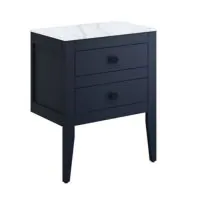 Canvass Deep Indigo Blue 600mm Double Drawer Vanity Unit - 2