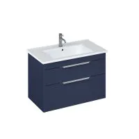 Shoreditch 85cm double drawer Vanity unit - Matt Blue - 0