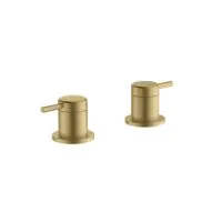 Hoxton Deck Mounted Panel Valves - Brushed Brass Finish - 0