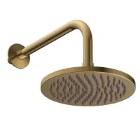 Hoxton 290mm Rain shower head and arm Brushed Brass - 0