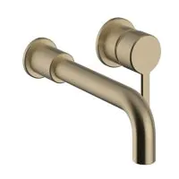 Dartmouth 2TH Wall Mounted Basin Mixer Brushed Brass - 1