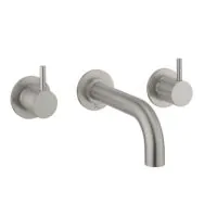 MPRO Bath 3 Hole Set Brushed Stainless Steel - 1