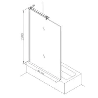 Crosswater Clear 6 Fixed Single Shower Panel in Chrome - 0