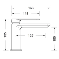 Crosswater Pier 125mm Basin Monobloc Mixer Taps - White - 1