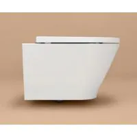 Essentials Blade Rimless Round Wall Hung Pan - White Gloss - 1