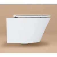 Essentials Arco 520mm Rimless Wall Hung Pan White - 2