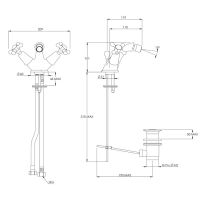 Lefroy Brooks Connaught Monobloc Bidet Mixer With Pop Up Waste (choose finish) - 2