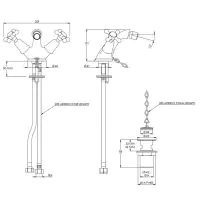 Lefroy Brooks Connaught Monobloc Bidet Mixer With Plug & Chain Waste (choose finish) - 1