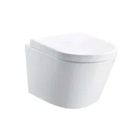 Cone Rimless Wall Hung WC Including Soft Close Seat - 0