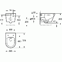 Cone Rimless Wall Hung WC Including Soft Close Seat - 1