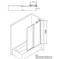 Crosswater Design 8 Rectangular Silver Double Panel  - 1