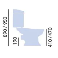 Dorchester Standard Height Close Coupled Pan - 0