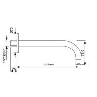 Just Taps Just Taps Florentine Bath Spout With Flange - 2