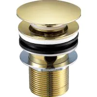 Click Clack Basin Waste Slotted Brushed Brass - 0