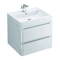 Pura Flite Vanity Unit 600mm Double Drawer Including Basin - 0