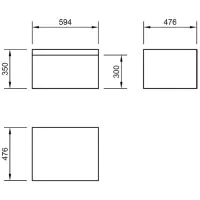 Pura Flite Vanity Unit 600mm Single Drawer Including Basin - 2