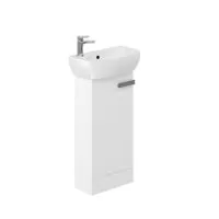 MyHome White Basin Unit Floor Standing w/ 1 Tap Hole - 0