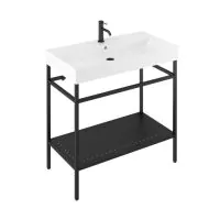 Elevate Your Bathroom With Frame Black Stand For 850mm Basin - 1